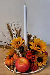Fall Centerpiece with candle