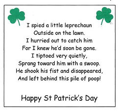 Leprechaun Poop Poem