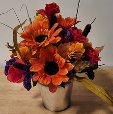 Fall flower arrangement rich colors