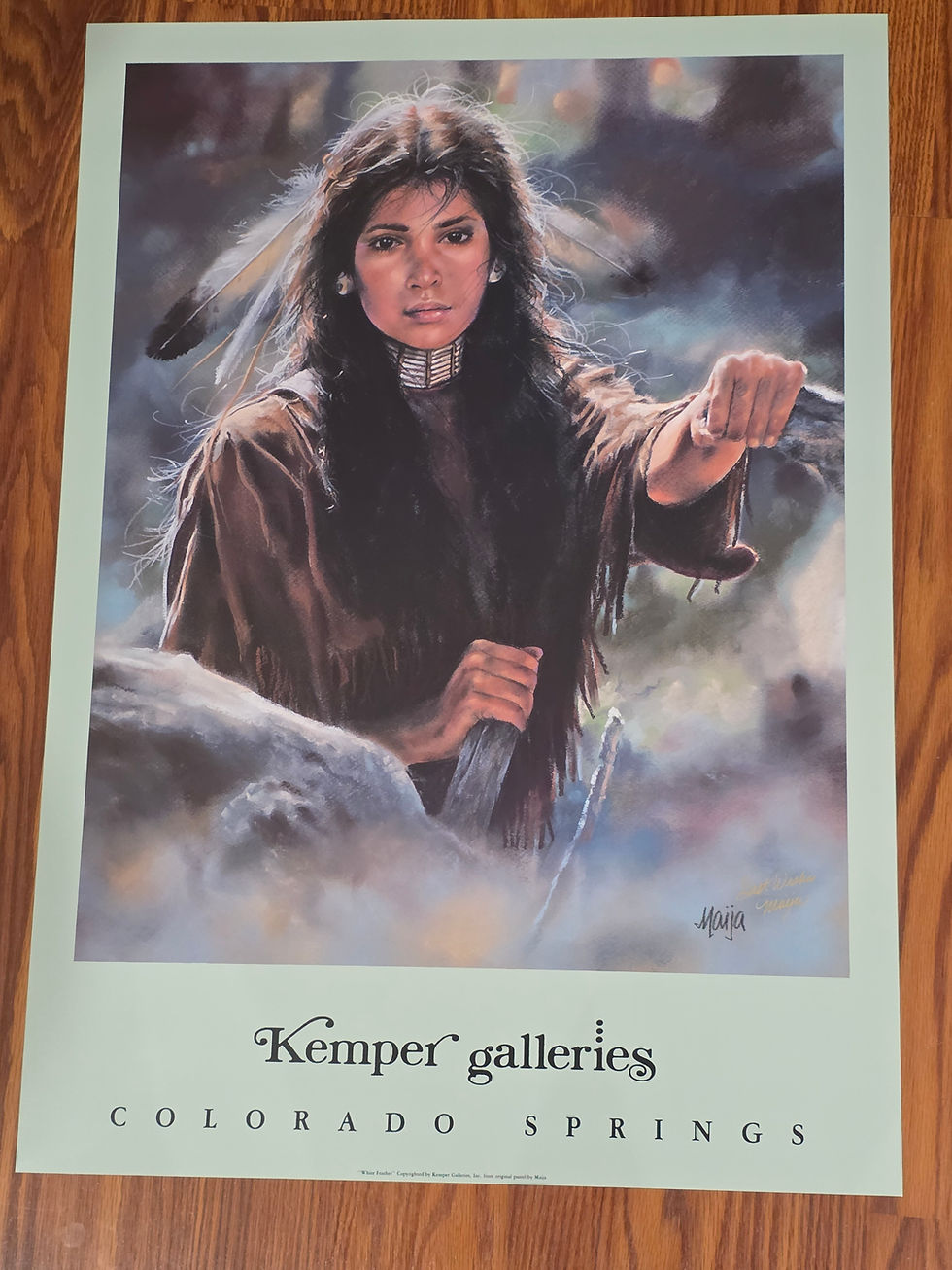 Maija - White Feather - Signed POSTER