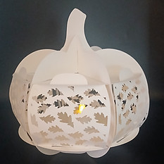 Pumpkin Lantern Fall Leaves