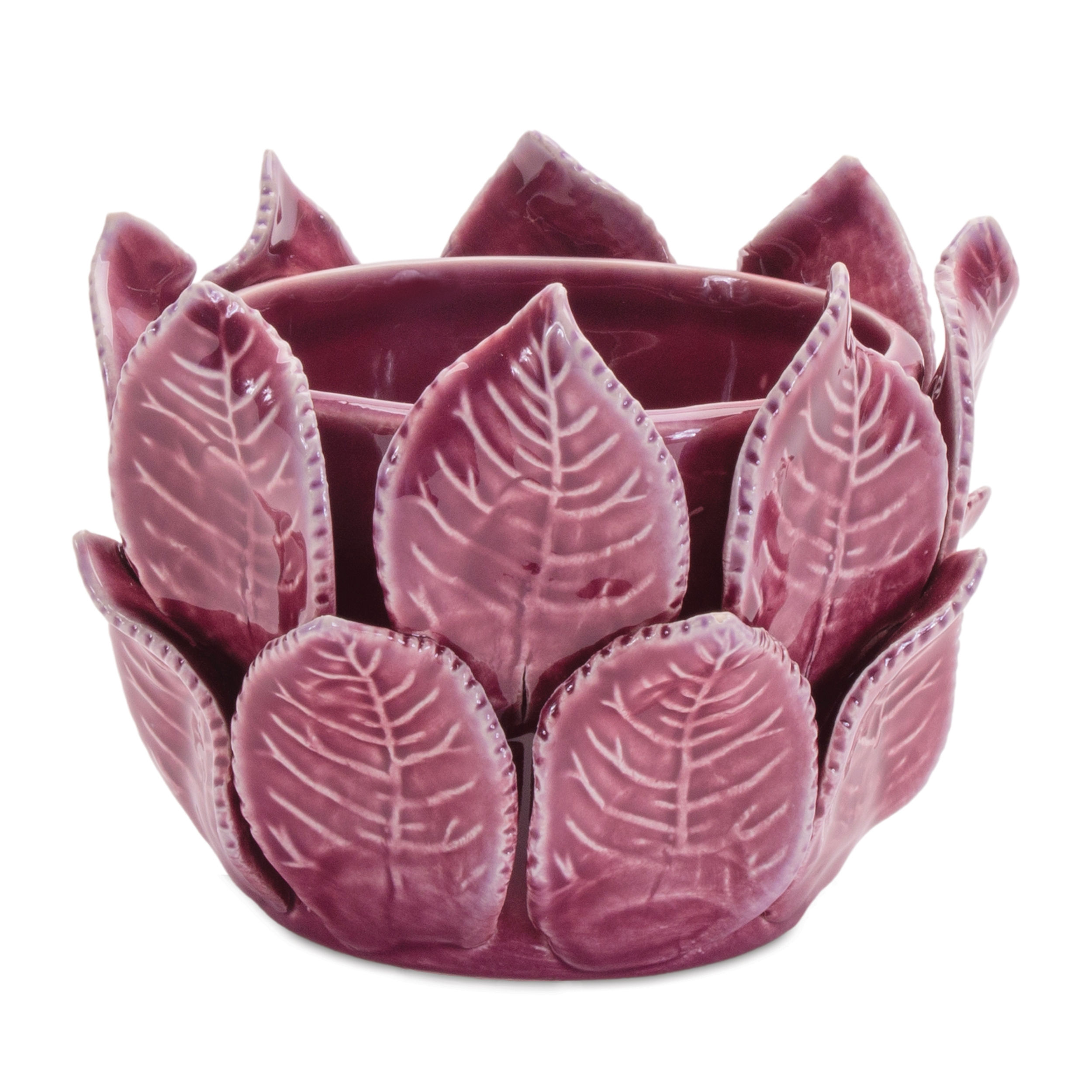 Storeware Bud Vase with Leaves Accent (Set of 2)