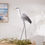 Thumbnail: Paulownia Wood Heron Bird Statue with Metal Legs Base 29.5"H