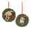 Thumbnail: Playful Cat and Dog in Pine Wreath Ornament (Set of 4)