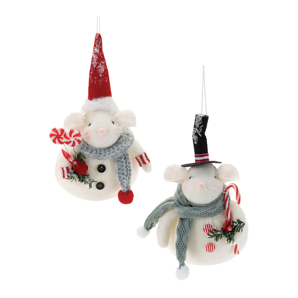 Plush Mouse Ornament (Set of 12)