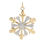 Thumbnail: Jeweled Metal Snowflake Ornament (Set of 2)