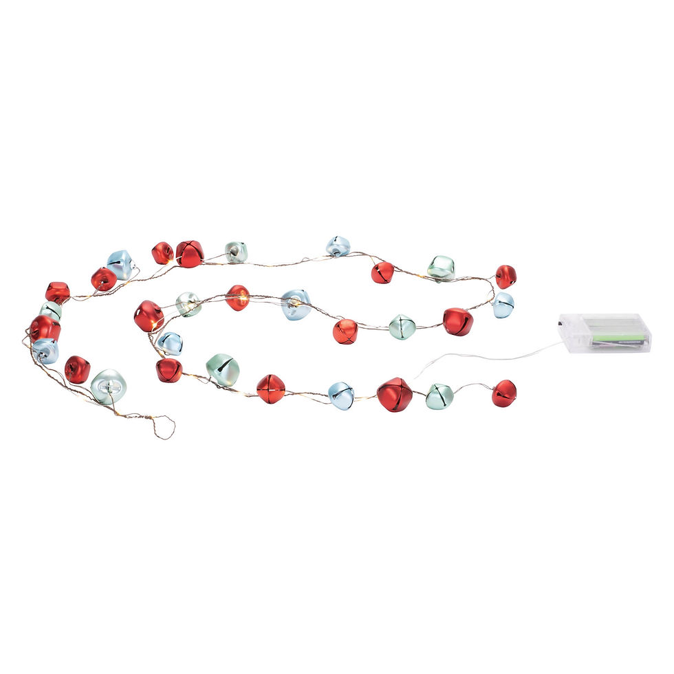 LED Sleigh Bell Wire Garland (Set of 2)