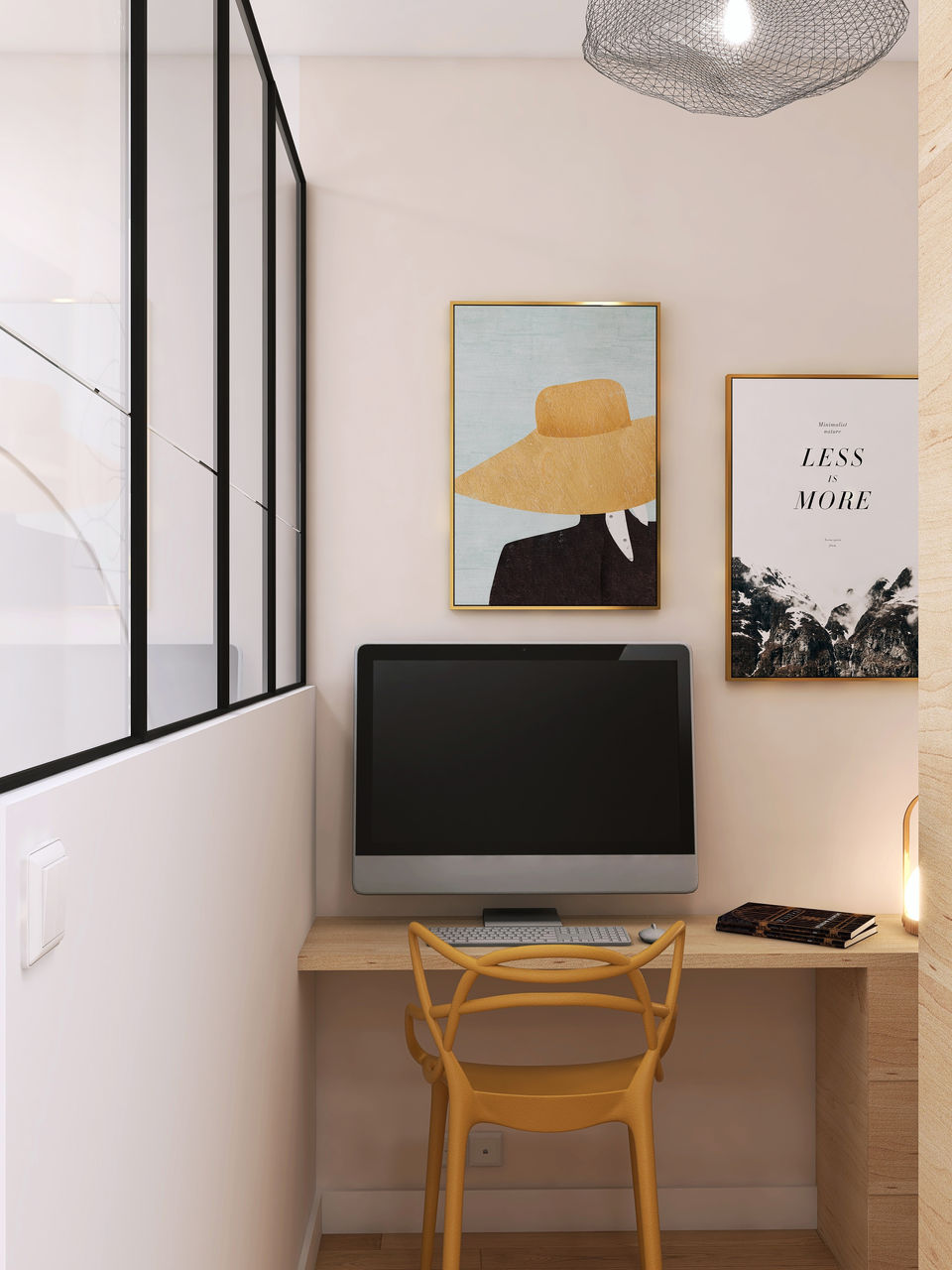 projet julie & samy - bureau appartement paris - décoration d'intérieur - agence déco nice