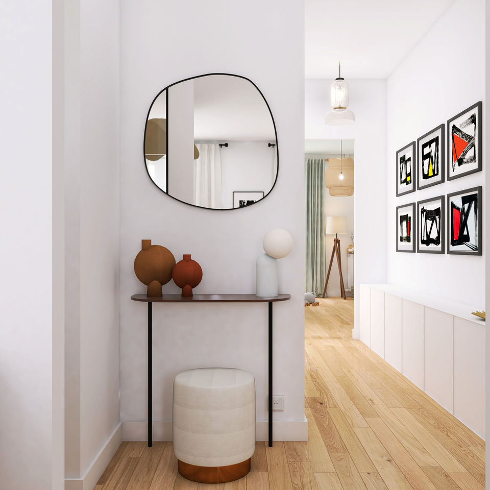 projet julie & samy - couloir appartement paris - décoration d'intérieur - agence déco nic