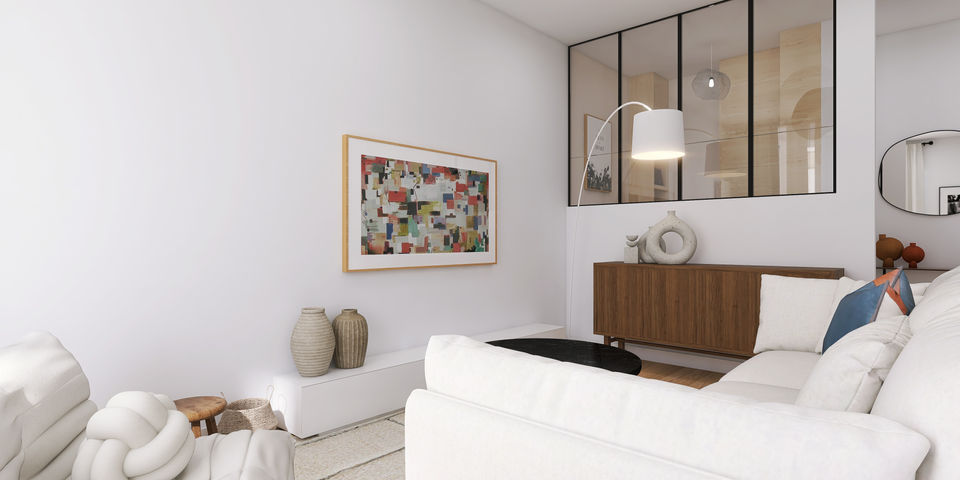 projet julie & samy - séjour appartement paris - décoration d'intérieur - agence déco nice