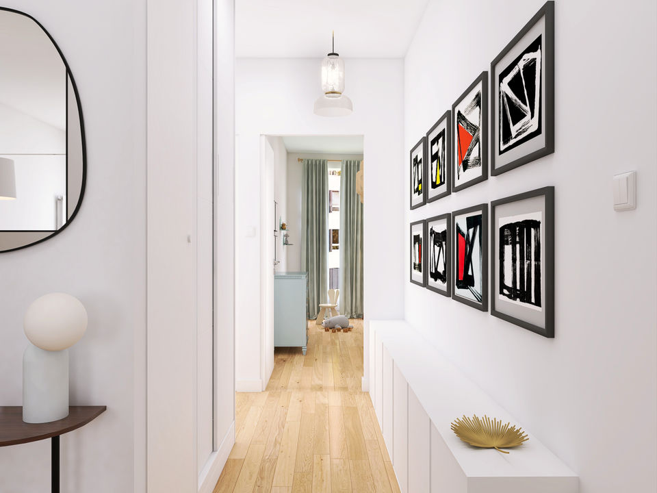 projet julie & samy - couloir appartement paris - décoration d'intérieur - agence déco nic