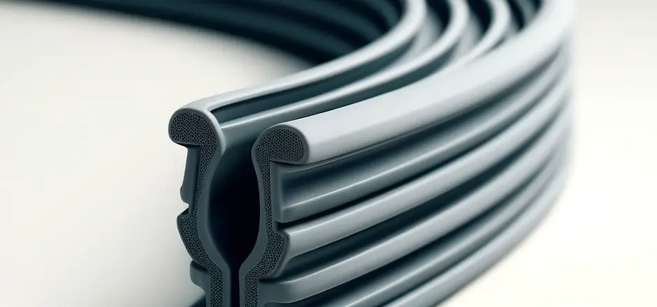 DALL·E 2024-06-06 13.29.54 - A close-up view of a refrigerator door gasket seal, highlight