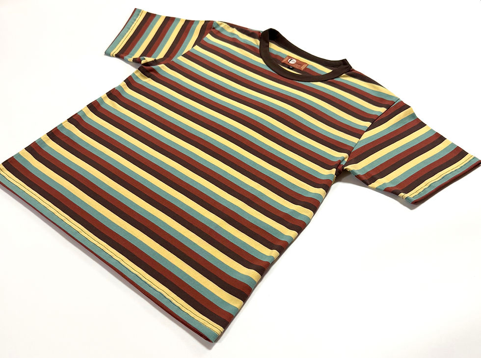 サムネイル： Stripe Deco Tee M