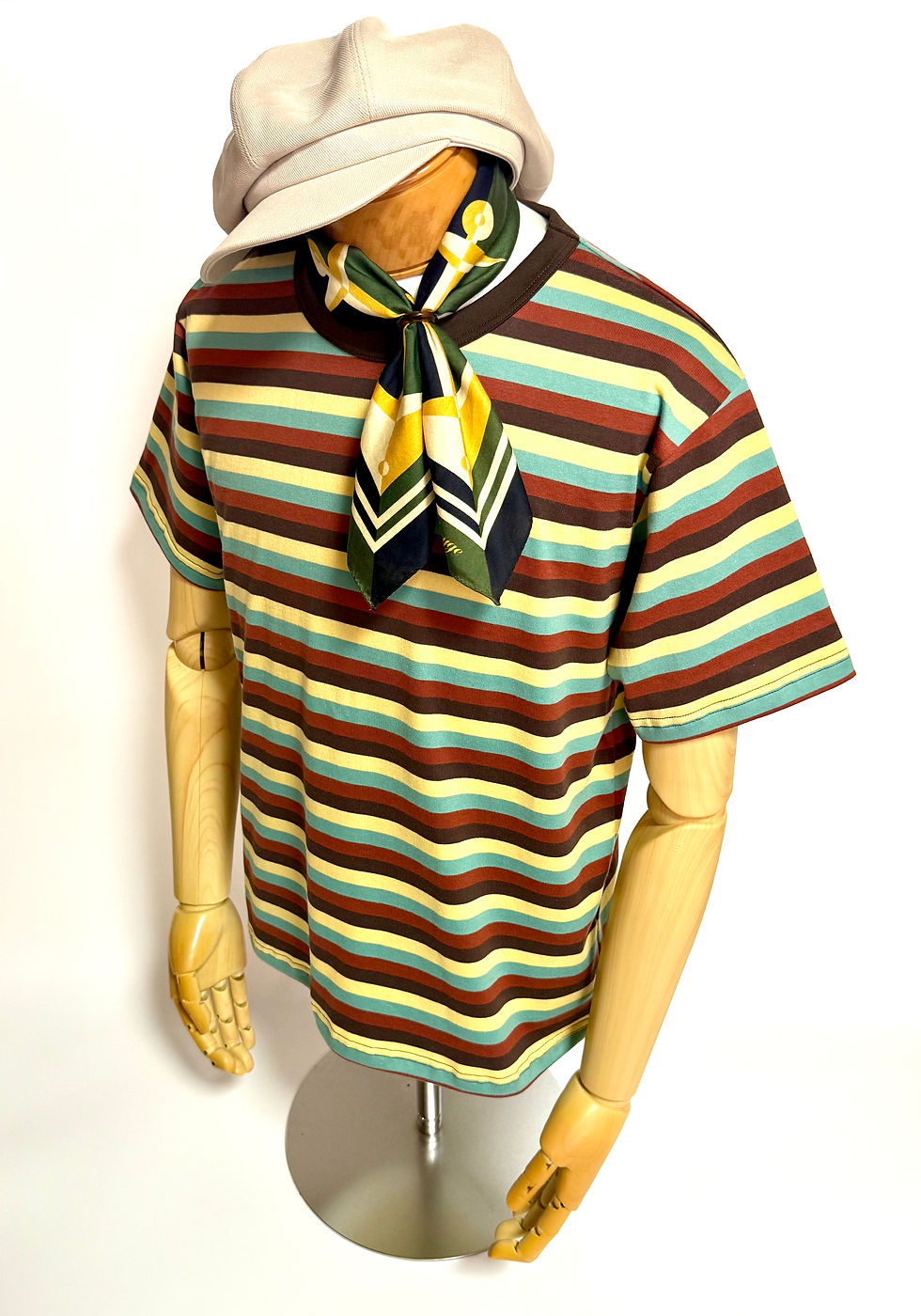 サムネイル： Stripe Deco Tee M