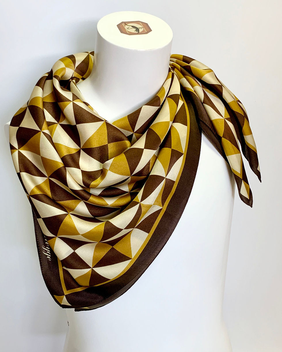 サムネイル： SILK  CLOWN DECO  BROWN  85ｘ85