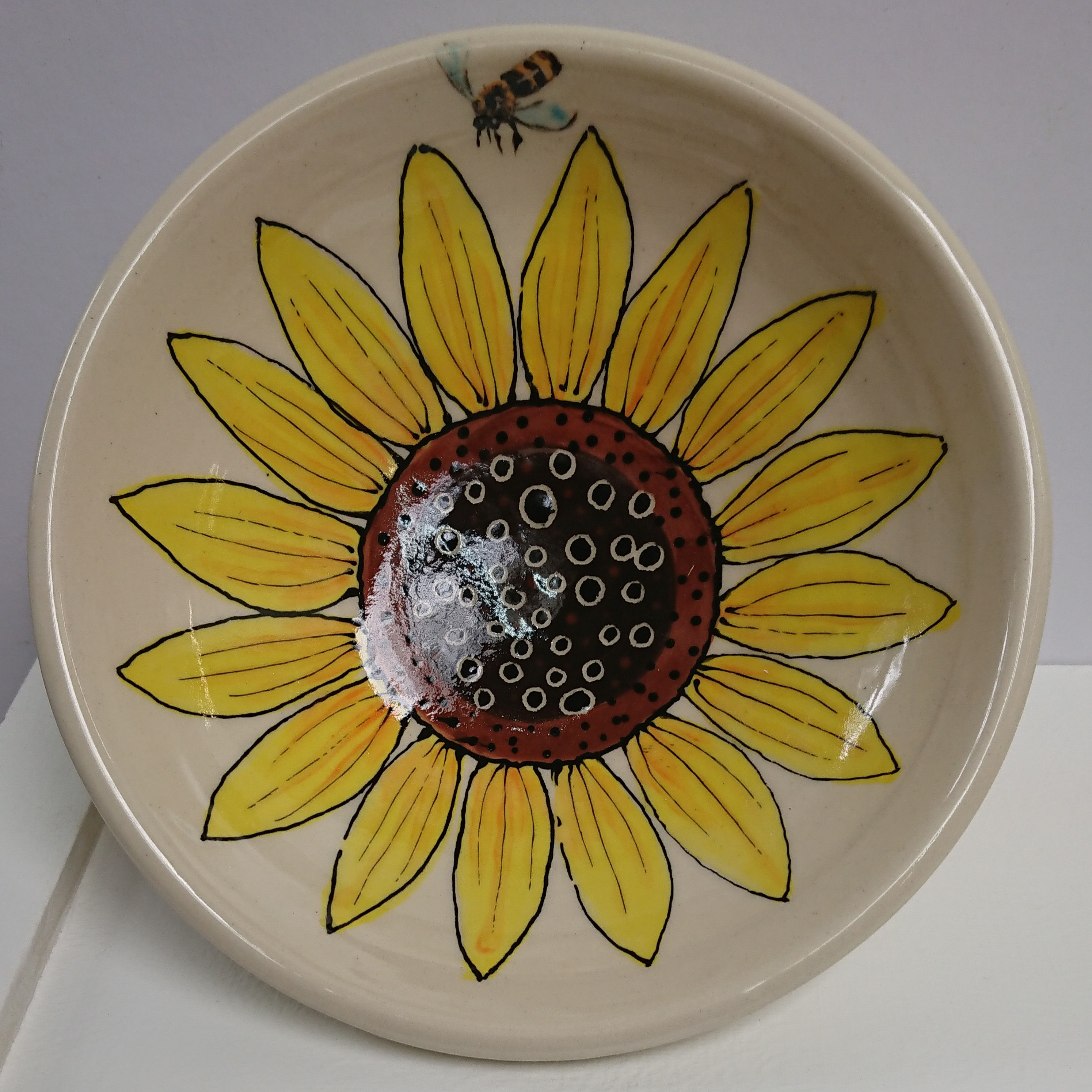 BOWL - SUNFLOWER & BEE  (038)