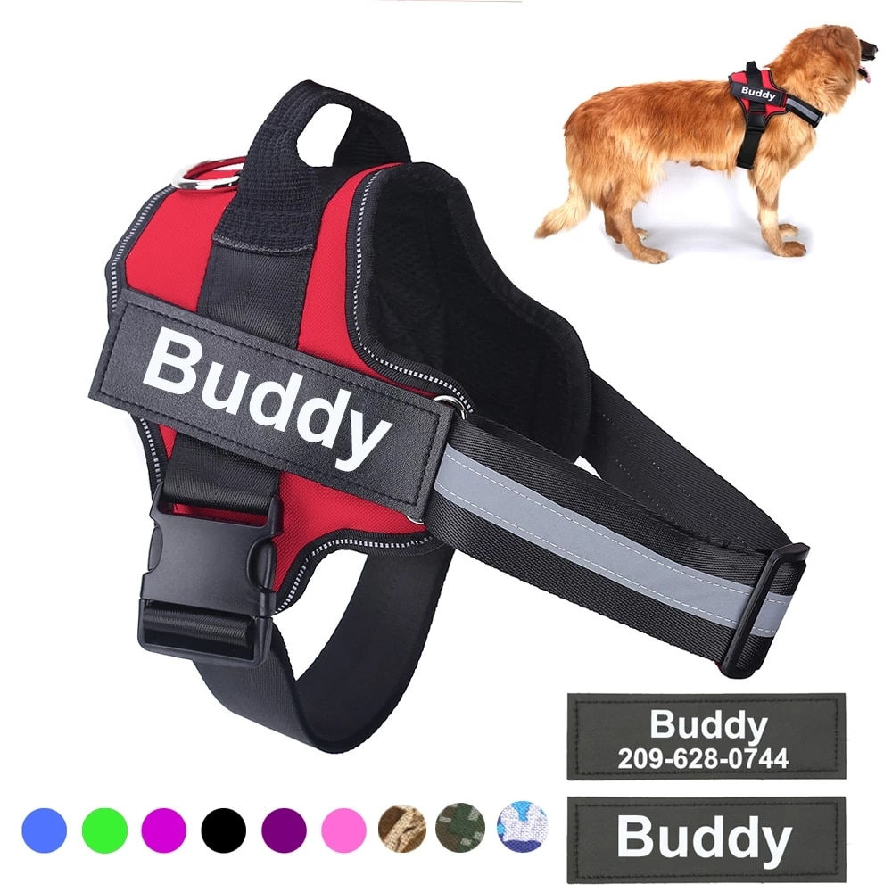 Personalized Dog Harness Breathable Adjustable , Vest for Dog's Pet Supplies