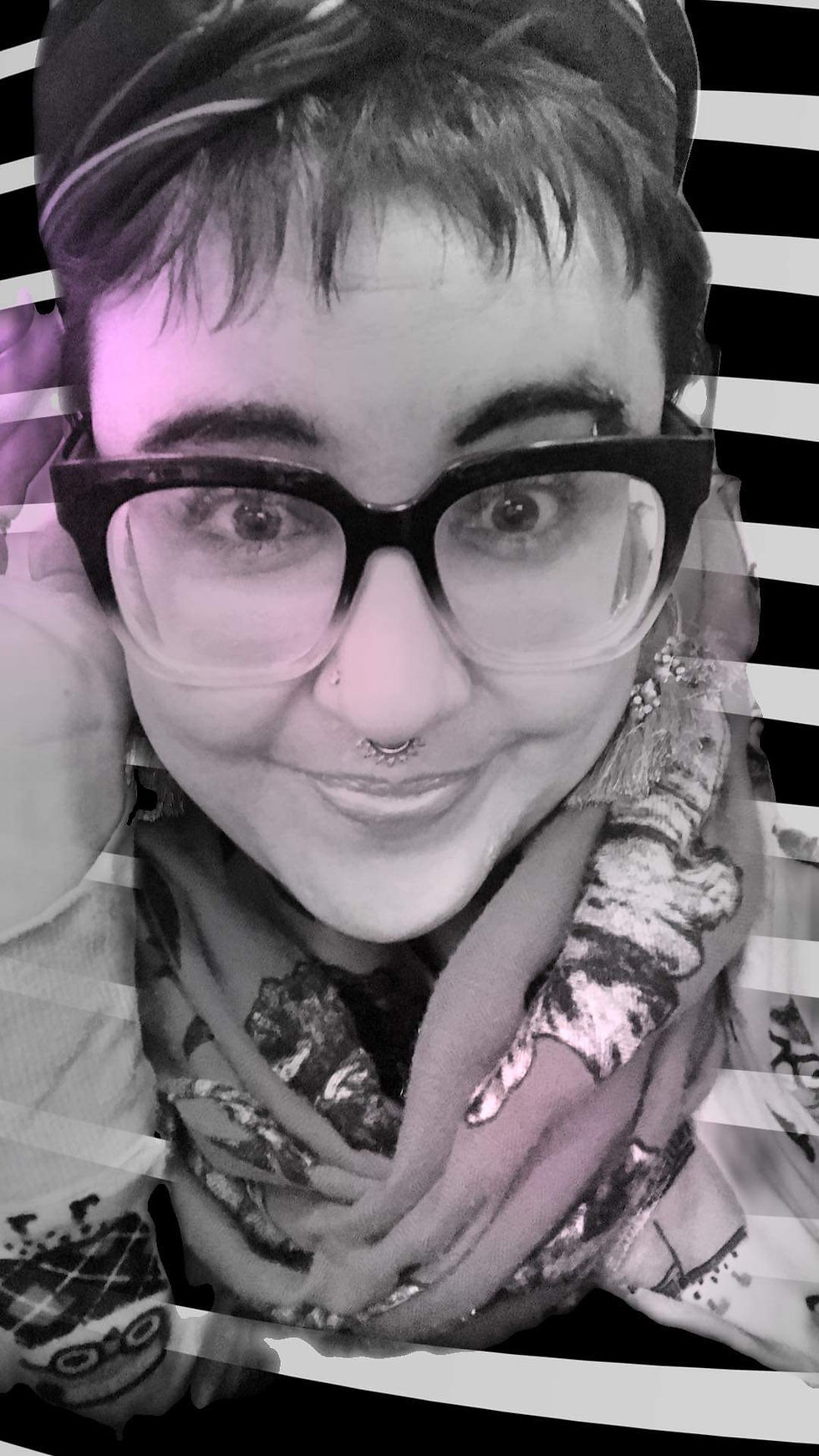 Black and white photo of the author, Stephanie Leonard.