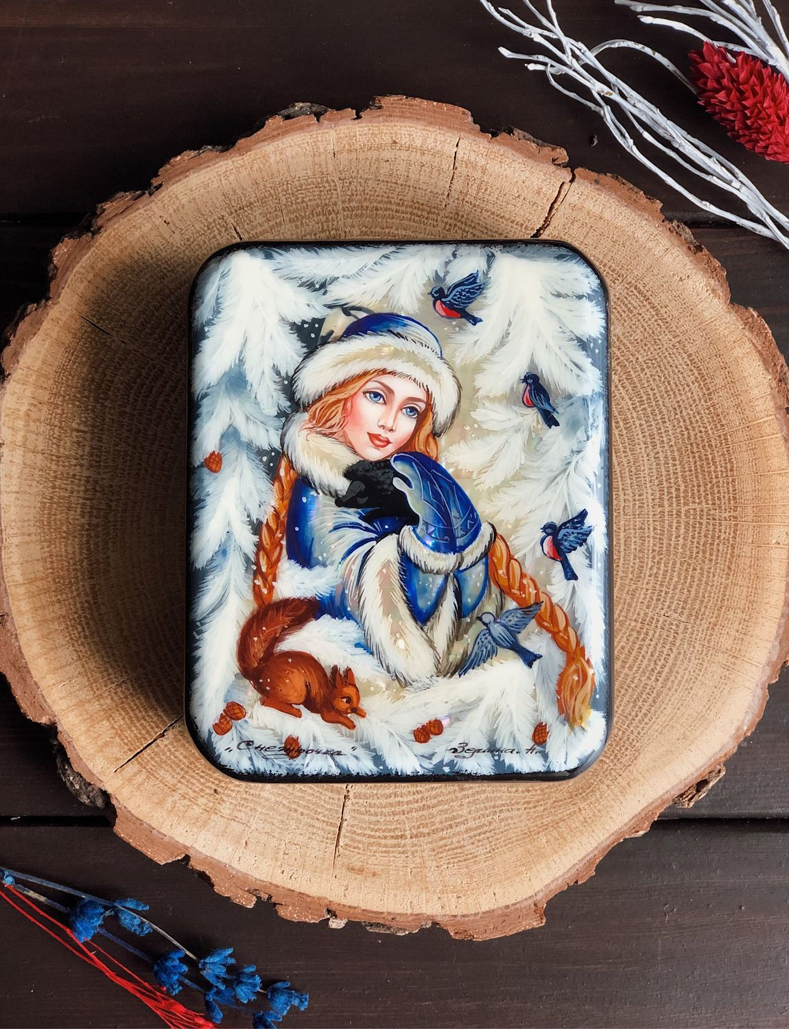 Snow Maiden Lacquer Box