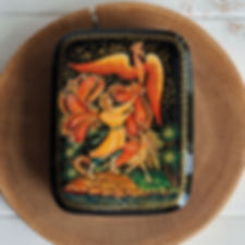Enchanting Firebird Russian Jewelry Box