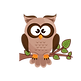 A cute cartoon owl with big eyes on a leafy branch, serving as the logo for the "My Happy Teacher" website.