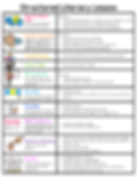 Illustrated structured literacy lesson plan showing steps like phonemic awareness, decoding, and sentence dictation.