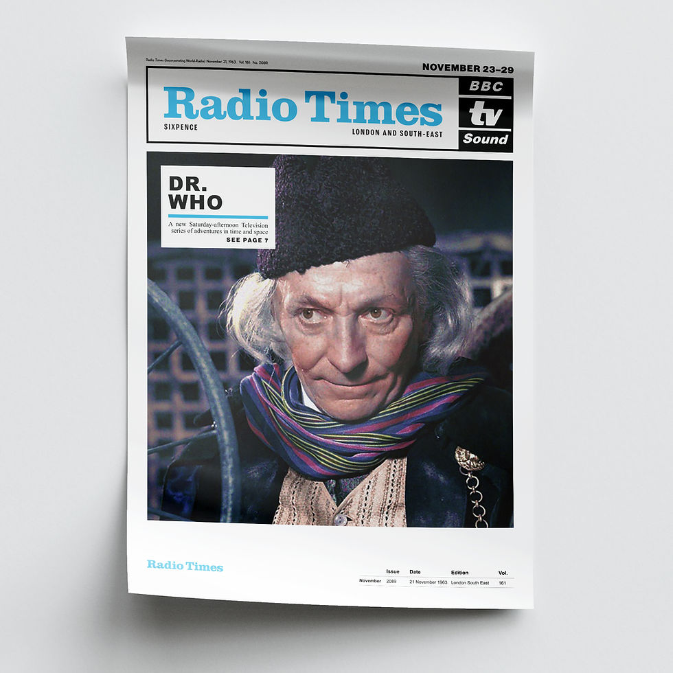 Thumbnail: Doctor Who William Hartnell Radio Times 1963 Print