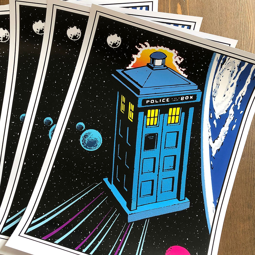 Thumbnail: Doctor Who Tardis Comic Print