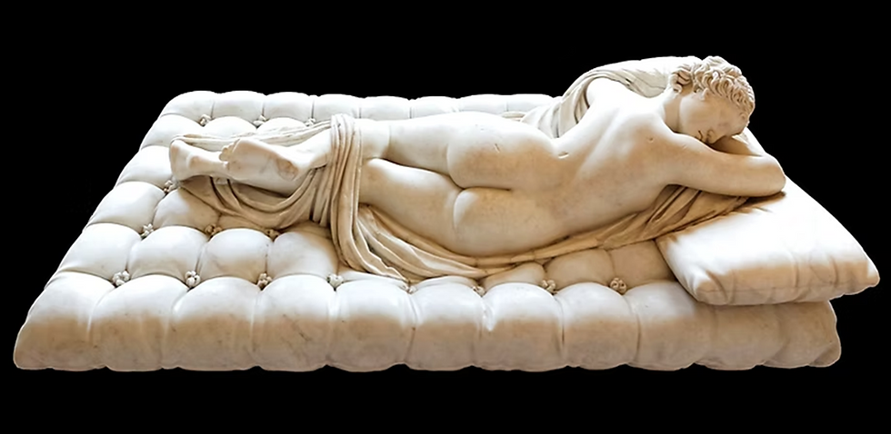 Tentoonstelling 'Metamorfosen' in het Rijksmuseum, Deel III: het beeld van de 'Slapende Hermaphroditus' uit het Louvre