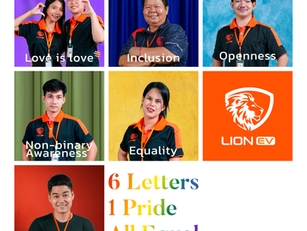 Hear the LION EV Roar6 Letters. 1 Pride. All Equal.  🏳️‍🌈✨