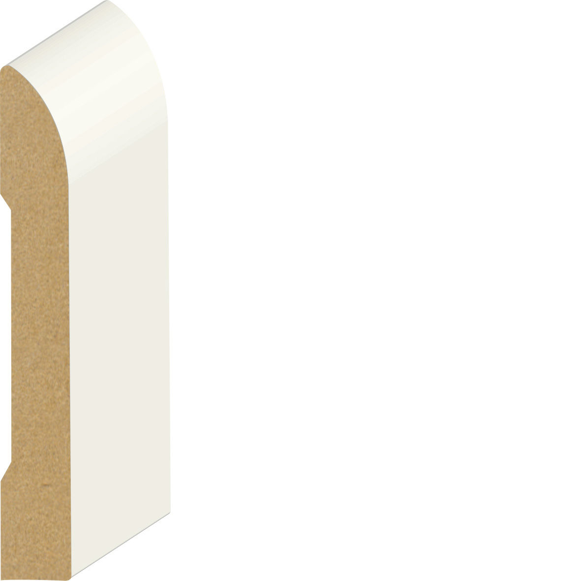 Bullnose Base – 9/16" x 3-1/2" Primed MDF
