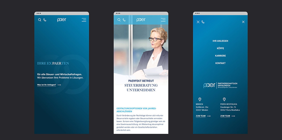 Website für eine Kanzlei von MEN AT WORK