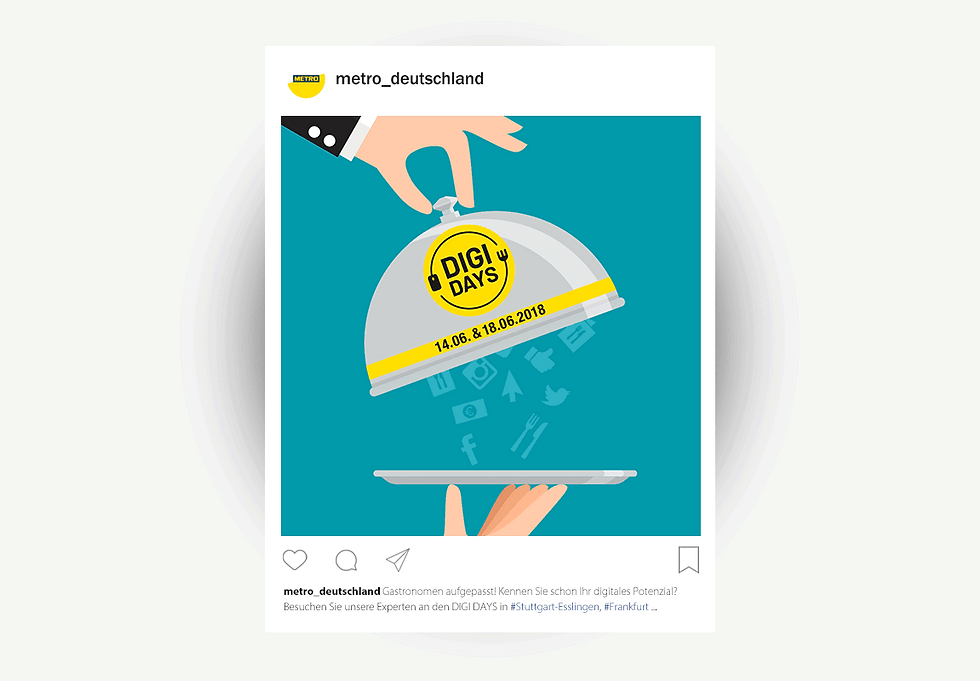 Social Media der Metro gestaltet von MEN AT WORK