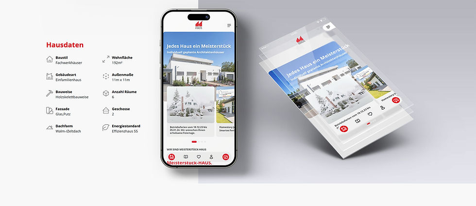 Ansicht der Startseite auf einem Smartphone