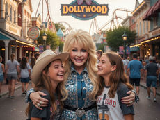 Dolly Parton sharing her experience with teenagers