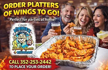 Order Wings Platters at Cousin Vinnie's