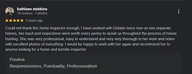 Customer Review of Sunbird Home Inspections