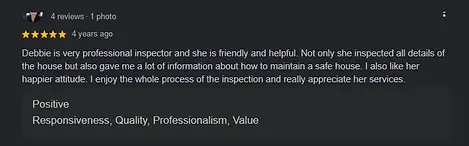 Customer review of Sunbird Home Inspections