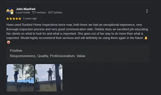 SUNBIRD HOME INSPECTION REVIEWS