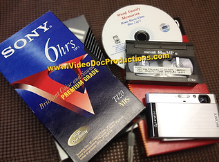 VHS, 8mm Camcorder Tapes digitized