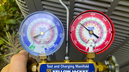 HVAC refrigerant gauges