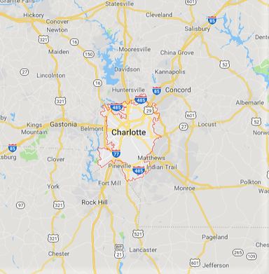 Charlotte NC map