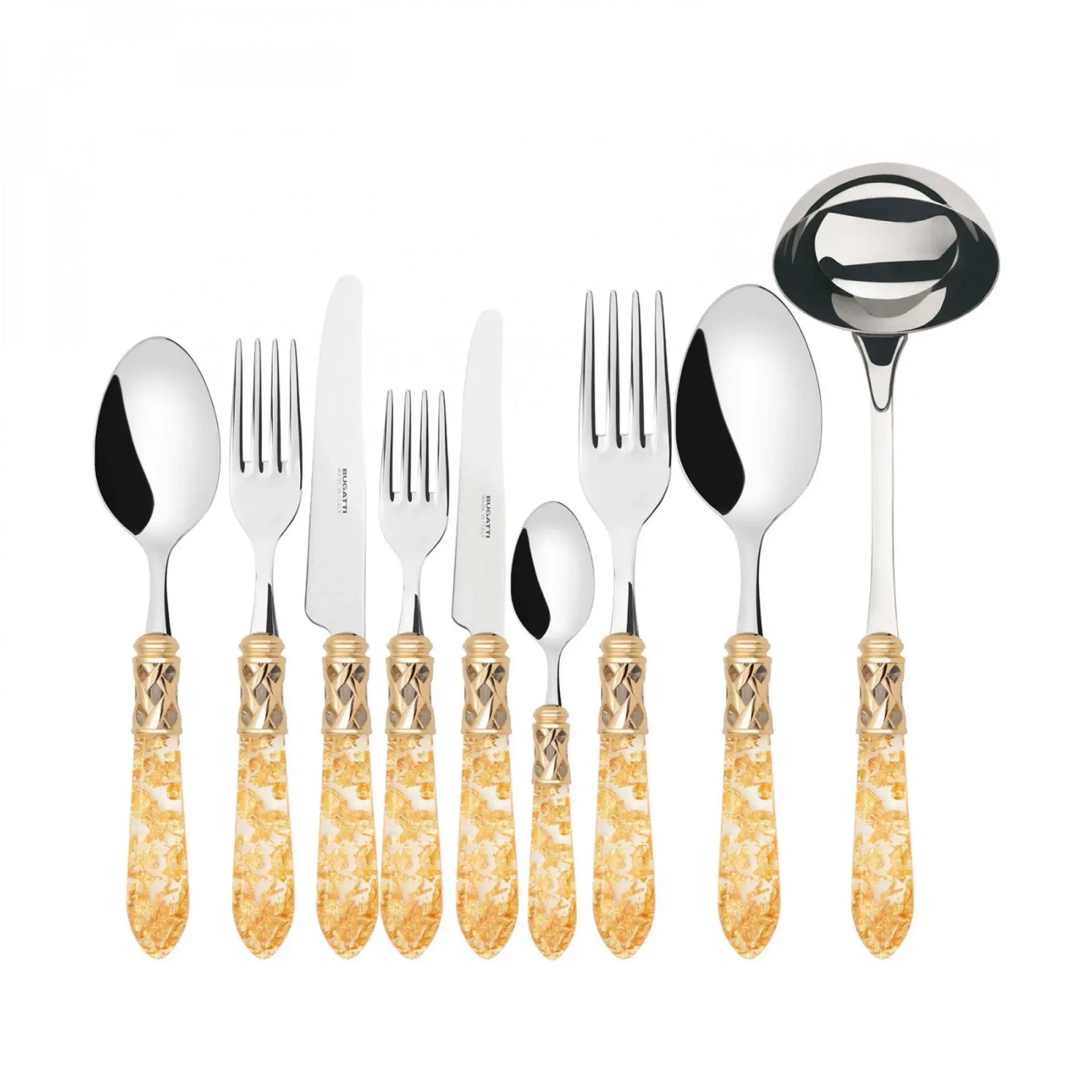 Mikasa Moor BUGATTI Gold Pullu 75 Parça Çatal Kaşık Bıçak Seti