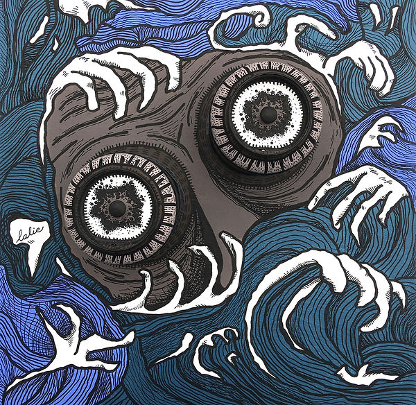 lalie.lartiste-migrante-a-la-mer-40x40cm