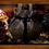 Thumbnail: Black and gold classic pattern drawstring handbag 黑金經典圖案索繩手袋 