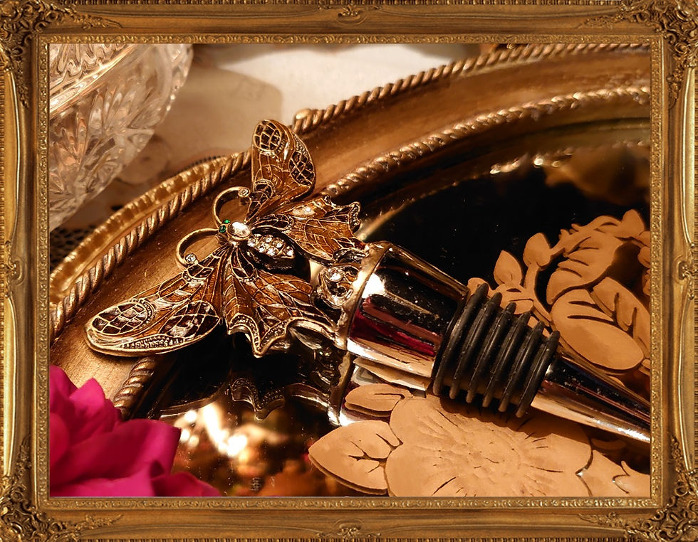 サムネイル： Vintage butterfly wine stopper 復古蝴蝶酒塞