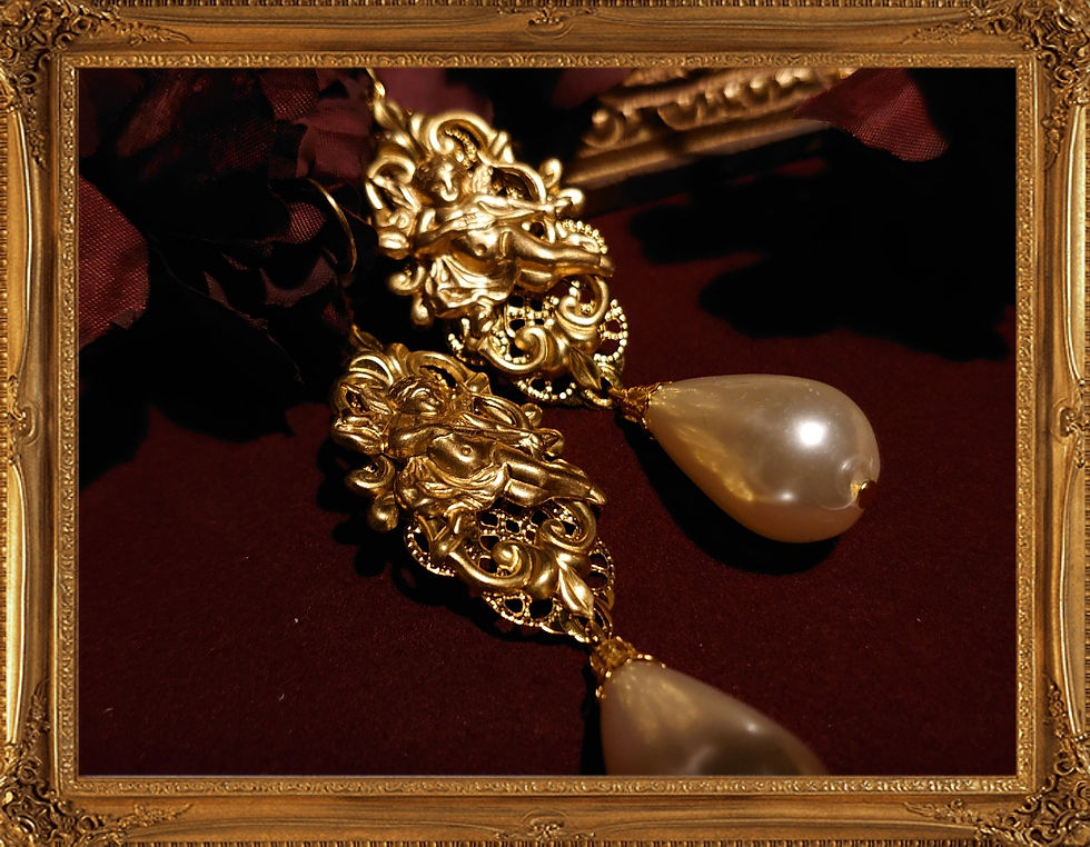 縮圖：Vintage angel earrings 復古天使耳環