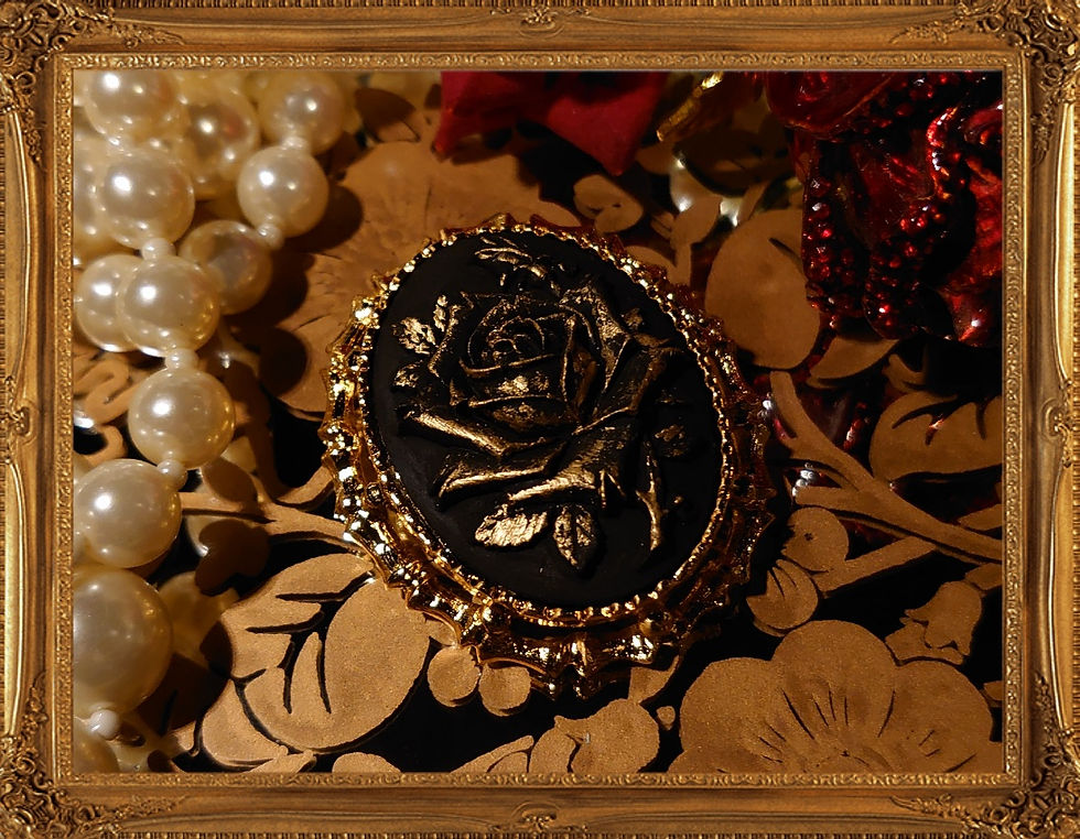 縮圖：Vintage rose brooch/pendant( two way) 復古玫瑰花胸針/吊墜(兩用)