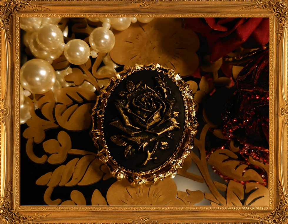 縮圖：Vintage rose brooch/pendant( two way) 復古玫瑰花胸針/吊墜(兩用)