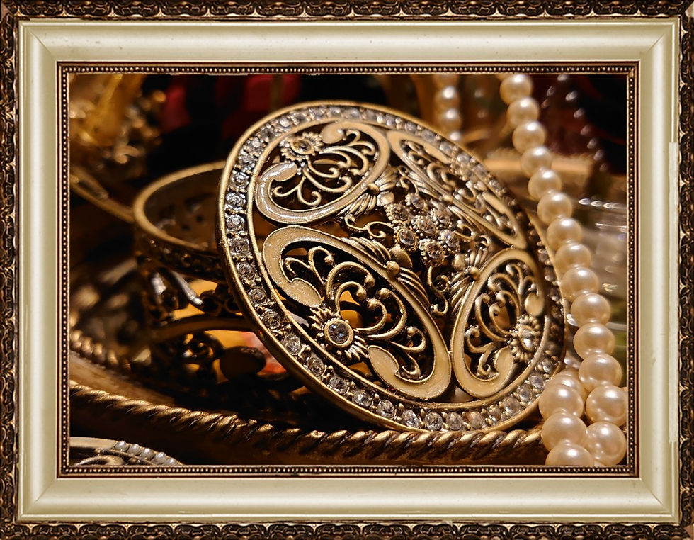 縮圖：Vintage jewelry box 復古首飾盒